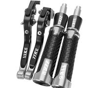 TGVSELPJ Parte per moto Manopole Manubrio Da 22 Mm Per YAMAHA TTR125 L LE LW 2000-2016 2015 2014 2013 2012 Leve Freno Frizione Regolabili Per Moto(Silver)