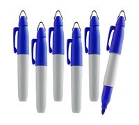 TH Golf Mini pennarelli indelebili | colori assortiti | punta fine | 6 pezzi (blu)