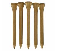 TH Golf Tee da golf in bambù, 70 mm, confezione da 50 e 100 pezzi, diverse opzioni di colore, magliette da golf in bambù sostenibili e durevoli di alta qualità, Oro, Pack of 100