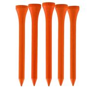 TH Golf Tee da golf in bambù, 70 mm, confezione da 50 e 100 pezzi, diverse opzioni di colore, magliette da golf in bambù sostenibili e durevoli di alta qualità, Arancione fluo, Pack of 100