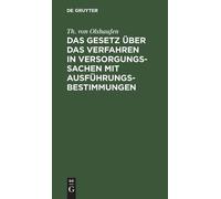 Th Von Olshaufe Das Gesetz Über Das Verfahren in Versorgungss (Copertina rigida)
