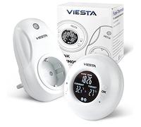 TH20 Termostato a presa wireless (230V/3600W) - Digitale, programmabile, con telecomando, programma settimanale, timer, controllo 2,4 GHz, modalità Comfort/Auto/Manuale e protezione antigelo