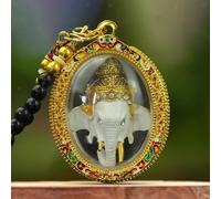Thai Buddha Amuleto Ciondolo Ganesha Statua Sud-est asiatico Gioielli per il