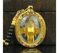 Thai Buddha Amuleto Ciondolo Ganesha Sud-est asiatico Collana indù per il