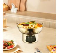 Thai Tom Hot Pot Portatile Da 7 Pollici per Zuppa, Fonduta con Manici,