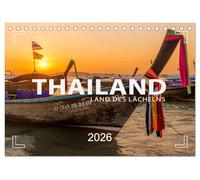 THAILAND - Land des Lächelns (Tischkalender 2026 DIN A5 quer), CALVENDO Monatskalender: Bangkok, Chiang Mai, Sukhothai und Krabi