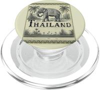 Thailand Vintage Inspired Antique Aesthetic Elephant Lover PopSockets PopGrip per MagSafe