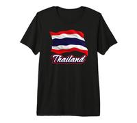 Thailandia Bandiera Patriottica Asiatica Uomini Donne Bambini Thai Maglietta Premium