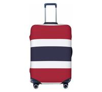 Thailandia Bandiera Stampa Viaggio Bagagli Copertura Valigie Copertura Protector Valigia Lavabile Baggage Covers Anti-Scratch, Nero , S