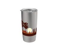 Thailandia Buddismo Monaci Wat Budda Palme Tempio Souvenir Bicchiere termico in acciaio inox doppia parete