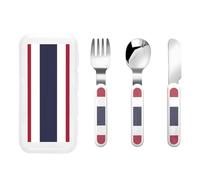 Thailandia Flag Set di stoviglie per bambini 3 pezzi, coltello, forchetta e cucchiaio riutilizzabili, stoviglie portatili per bambini protezione alimentare
