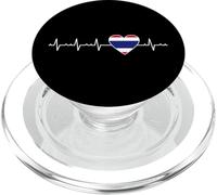 Thailandia Heartbeat Design Thai Bandiera Cuore PopSockets PopGrip per MagSafe