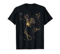 Thailandia Sud-EST Asiatico - Vista satellitare Notturna della Terra Maglietta