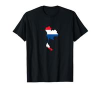 Thailandia Thai Pride Bandiera Mappa Viaggi Vacanza Asia Maglietta