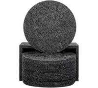 ThaiRoot Confezione da 7 sottobicchieri Rotondi Grandi in Feltro - Diametro 15 cm - Spessore 5 mm - Antracite, sottobicchieri in Feltro per pentole, Bicchieri, vasi e Ciotole, Piatti, Proteggi Tavolo