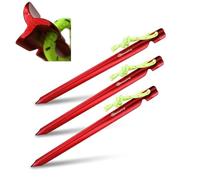 ThaiRoot Picchetti per tenda in lega di alluminio, 10 picchetti da 15 cm, picchetti forti da terra, robusti picchetti da campeggio con tiranti riflettenti