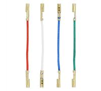 THAKKER HLW-01G Set di cavi Headshell | NOVITÀ: Adattabilità migliorata per un contatto perfetto | 6N-OFC: rame puro al 99,9999% | cavi a cartuccia per giradischi | placcati in oro | 40mm