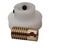 Thalawirefix 1 pz 0.5 Modulo 35 Denti Ingranaggio a vite senza fine Set 4mm 5mm 6mm 8mm Foro POM Pignone Asta a vite senza fine in Rame Rapporto di Trasmissione 1:35 Pignone(6mm bore)