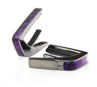 THALIA Capotasto nero con finitura cromata e intarsio viola Paua