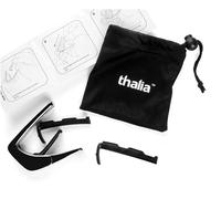 Thalia Capotasto Premium Series con finitura cromata nera e inserto vintage in madreperla Honeycomb