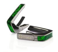 Thalia Exotic Shell Series Capotasto con finitura cromata nera e inserto Green Angel Wing