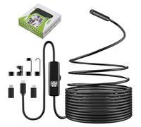 Thalire Endoscopio Professionale 10M per Smartphone | Sonda con Telecamera Ispezione Tubi 1080P HD - Telecamera Endoscopica Impermeabile IP67 con 8 LED, Magnete e Gancio per Motori, Tubature, Scarichi