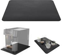 Thalire Tappetino macchina caffè assorbente e asciugatura rapida, 60x40 cm tappetino scolapiatti antiscivolo, tappeto cucina con gomma impermeabile, nero