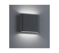 THAMES II LAMPADA DA PARETE A BIEMISSIONE IP54 DA ESTERNI ANTRACITE O BIANCA LED 2W LUCE 3000K