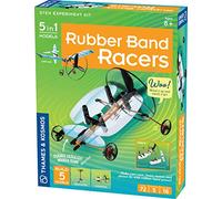 Thames & Kosmos , 550020, Rubber Band Racers, Make Cars Race And Planes Fly, Build Five Models Using Ultralight Parts, Powered by a Rubber Band Engine, Ages 8+
