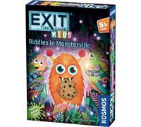 Thames & Kosmos EXIT: Kids - Riddles in Monsterville | Gioco di carte Escape Room | Gioco per famiglie e da tavolo | 1-4 giocatori | Età 5+ | Gioco di puzzle per bambini e adulti | Divertimento