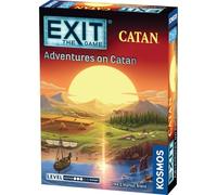Thames & Kosmos EXIT: The Game - Adventures on Catan, gioco di carte Escape Room, giochi per famiglie per la notte di gioco, gioco da tavolo per adulti e bambini, da 1 a 4 giocatori, dai 10 anni in su