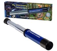 Thames & Kosmos My Discovery Telescope | Telescopio rifrattore con ingrandimento 12x | Compatto e portatile per osservazioni terrestri e cielo notturno | Guarda la luna, i pianeti, gli animali