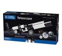 The Thames & Kosmos Telescope Essential STEM Tool | Telescopio rifrattore di livello base con ingrandimento 100x e bussola integrata, dispositivo scientifico classico per osservazioni astronomiche e