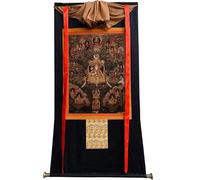 Thangka Art - Il 7° Dalai Lama - Kelzang Gyatso Thangka - Stampa giclée digitale ad alta risoluzione e doppio strato incorniciato a mano - Arazzo buddista da appendere alla parete - 119,2 x 81,2 cm