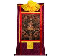 Thangka Art - Il 7° Dalai Lama - Kelzang Gyatso Thangka - Stampa giclée digitale ad alta risoluzione e doppio strato incorniciato a mano - Arazzo buddista da appendere alla parete - 119,2 x 81,2 cm