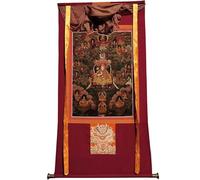 Thangka Art - Il 7° Dalai Lama - Kelzang Gyatso Thangka - Stampa giclée digitale ad alta risoluzione e doppio strato incorniciato a mano - Arazzo buddista da appendere alla parete - 119,2 x 81,2 cm