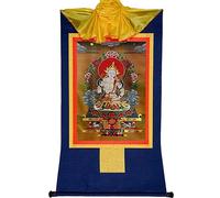 Thangka buddista , Arazzo buddista broccato Vajra Sattva tibetano buddista Thangka broccato opera d'arte for la meditazione Zen Home Decor(Blue,S)