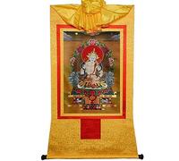 Thangka buddista , Arazzo buddista broccato Vajra Sattva tibetano buddista Thangka broccato opera d'arte for la meditazione Zen Home Decor(Gold,S)