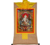 Thangka buddista , Arazzo buddista broccato Vajra Sattva tibetano buddista Thangka broccato opera d'arte for la meditazione Zen Home Decor(Brown,S)