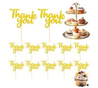 Thank You Cake Topper, Teacher Appreciation Cupcake Toppers, 12 pezzi Party Appreciation Supplies, Part Home Holiday Decor For Teacher Celebrations Gatherings Thanksgiving Giving Events