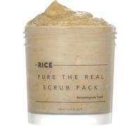 THANKYOU FARMER Rice Pure The Real Scrub Pack 100 ml - Scrub viso esfoliante riscaldante, esfoliante coreano con riso, crusca e farina coreani