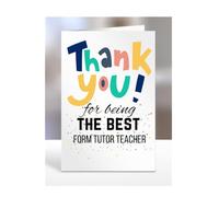 Thank you for being the best Form Tutor Teacher Card, Grazie, Miss you, Goodbye, Addio, Addio, Regali per uomini, donne, regali per Natale, A5-156_197