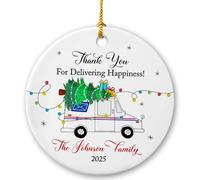Thank You For Delivering Happiness Pendenti Natalizi Con Corda Ornamenti Natalizia Decorativo Decorazioni Natalizie Da Appendere Per Casa Festa Finestra