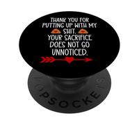 Thank You for Putting Up With My Shit Funny Coworker Work PopSockets PopGrip Adesivo