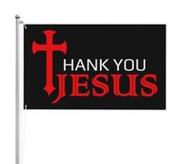Thank You Jesus Bandiera Resistenti Bandiera Da Cortile Decorative Banner 90X150Cm Per Campionato Balcone Prato