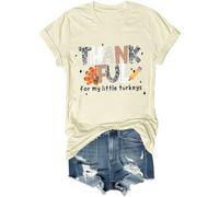 Thankful for My Little Turkeys Camicia divertente del Ringraziamento Turchia Thankful Teacher Camicia unisex, Colore: giallo crema., S