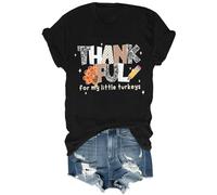 Thankful for My Little Turkeys Camicia divertente del Ringraziamento Turchia Thankful Teacher Camicia unisex, Nero , 3XL
