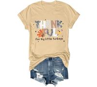 Thankful for My Little Turkeys Camicia divertente del Ringraziamento Turchia Thankful Teacher Camicia unisex, cachi, M