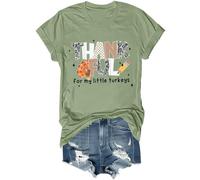 Thankful for My Little Turkeys Camicia divertente del Ringraziamento Turchia Thankful Teacher Camicia unisex, Verde, M