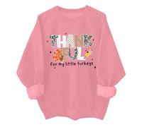 Thankful For My Little Turkeys felpa divertente Thankful Turkey Thanksgiving Teacher felpa unisex, rosa, L
